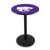Holland Bar Stool Co. 36" Blk Wrinkle Kansas State Pub Table -Kitchen & Dining Furniture Sales Store Holland20Bar20Stool20Co L214KnsasS