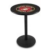 Holland Bar Stool Co. 42" Blk Wrinkle U.S. Marines Pub Table
