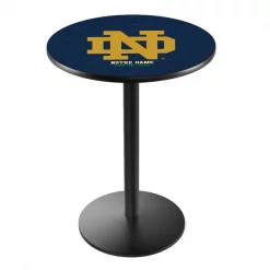 Holland Bar Stool Co. 36" Blk Wrinkle Notre Dame (ND) Pub Table, 36" dia. Top