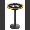 Holland Bar Stool Co. 36" Blk Wrinkle Nashville Predators Pub Table, 36" dia. Top -Kitchen & Dining Furniture Sales Store Holland20Bar20Stool20Co L214NshPre 3