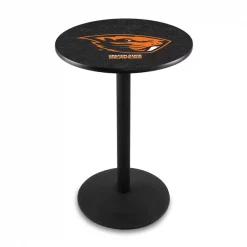 Holland Bar Stool Co. 36" Blk Wrinkle Oregon State Pub Table, 36" dia. Top