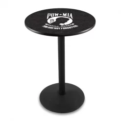 Holland Bar Stool Co. 36" Blk Wrinkle POW/MIA Pub Table