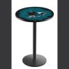 Holland Bar Stool Co. 42" Blk Wrinkle San Jose Sharks Pub Table -Kitchen & Dining Furniture Sales Store Holland20Bar20Stool20Co L214SJShar