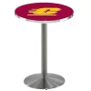 Holland Bar Stool Co. 42" Stainless Steel Central Michigan Pub Table, 36" dia. Top -Kitchen & Dining Furniture Sales Store Holland20Bar20Stool20Co L214SSCenMic