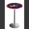 Holland Bar Stool Co. 42" Stainless Steel Columbus Blue Jackets Pub Table -Kitchen & Dining Furniture Sales Store Holland20Bar20Stool20Co L214SSColBlu