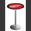 Holland Bar Stool Co. 36" Stainless Steel Detroit Red Wings Pub Table, 36" dia. Top -Kitchen & Dining Furniture Sales Store Holland20Bar20Stool20Co L214SSDetRed