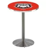 Holland Bar Stool Co. 36" Stainless Steel Georgia "Bulldog" Pub Table, 36" dia. Top -Kitchen & Dining Furniture Sales Store Holland20Bar20Stool20Co L214SSGA Dog