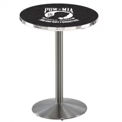 Holland Bar Stool Co. 36" Stainless Steel POW/MIA Pub Table