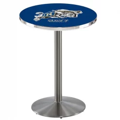 Holland Bar Stool Co. 42" Stainless Steel US Naval Academy NAVY Pub Table, 36" dia. Top