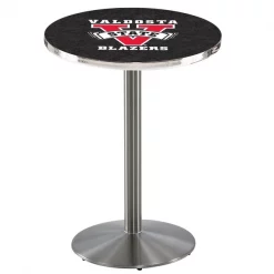 Holland Bar Stool Co. 42" Stainless Steel Valdosta State Pub Table, 36" dia. Top