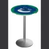 Holland Bar Stool Co. 36" Stainless Steel Vancouver Canucks Pub Table, 36" dia. Top -Kitchen & Dining Furniture Sales Store Holland20Bar20Stool20Co L214SSVanCan