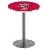 Holland Bar Stool Co. 42" Stainless Steel Wisconsin "Badger" Pub Table, 36" dia. Top