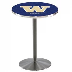 Holland Bar Stool Co. 42" Stainless Steel Washington Pub Table, 36" dia. Top