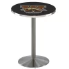Holland Bar Stool Co. 42" Stainless Steel Western Michigan Pub Table, 36" dia. Top