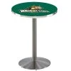 Holland Bar Stool Co. 42" Stainless Steel Wright State Pub Table, 36" dia. Top