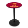 Holland Bar Stool Co. 36" Blk Wrinkle USC Trojans Pub Table, 36" dia. Top -Kitchen & Dining Furniture Sales Store Holland20Bar20Stool20Co L214SouCal