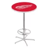 Holland Bar Stool Co. 42" Chrome Detroit Red Wings Pub Table -Kitchen & Dining Furniture Sales Store Holland20Bar20Stool20Co L216DetRed
