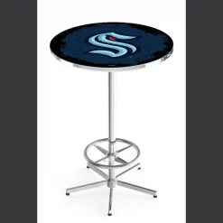 Holland Bar Stool Co 42" Chrome Seattle Kraken Pub Table with 36" dia. top