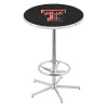 Holland Bar Stool Co. 42" Chrome Texas Tech Pub Table, 36" dia. Top -Kitchen & Dining Furniture Sales Store Holland20Bar20Stool20Co L216TXTech