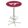 Holland Bar Stool Co. 42" Chrome Virginia Tech Pub Table, 36" dia. Top -Kitchen & Dining Furniture Sales Store Holland20Bar20Stool20Co L216VATech