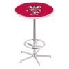 Holland Bar Stool Co. 42" Chrome Wisconsin "Badger" Pub Table, 36" dia. Top