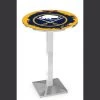 Holland Bar Stool Co. 42" Chrome Buffalo Sabres Pub Table, 36" dia. Top -Kitchen & Dining Furniture Sales Store Holland20Bar20Stool20Co L217CHBufSab 1