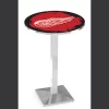 Holland Bar Stool Co. 42" Chrome Detroit Red Wings Pub Table -Kitchen & Dining Furniture Sales Store Holland20Bar20Stool20Co L217CHDetRed 1