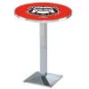 Holland Bar Stool Co. 42" Chrome Georgia "Bulldog" Pub Table, 36" dia. Top -Kitchen & Dining Furniture Sales Store Holland20Bar20Stool20Co L217CHGA Dog 1