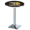 Holland Bar Stool Co. 42" Chrome Missouri Western State Pub Table, 36" dia. Top -Kitchen & Dining Furniture Sales Store Holland20Bar20Stool20Co L217CHMOWSt