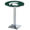 Holland Bar Stool Co. 42" Chrome Michigan State Pub Table -Kitchen & Dining Furniture Sales Store Holland20Bar20Stool20Co L217CHMichSt