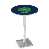 Holland Bar Stool Co. 36" Chrome Notre Dame Shamrock Pub Table -Kitchen & Dining Furniture Sales Store Holland20Bar20Stool20Co L217CHNDxxShm 1