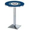 Holland Bar Stool Co. 42" Chrome U.S. Navy Pub Table, 36" dia. Top -Kitchen & Dining Furniture Sales Store Holland20Bar20Stool20Co L217CHNavy