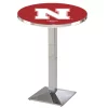 Holland Bar Stool Co. 42" Chrome Nebraska Pub Table, 36" dia. Top -Kitchen & Dining Furniture Sales Store Holland20Bar20Stool20Co L217CHNebrUn