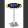 Holland Bar Stool Co. 36" Chrome St Louis Blues Pub Table, 36" dia. Top -Kitchen & Dining Furniture Sales Store Holland20Bar20Stool20Co L217CHSTLBlu 1