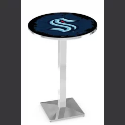 Holland Bar Stool Co 36" Chrome Seattle Kraken Pub Table with 36" dia. top