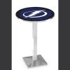 Holland Bar Stool Co. 36" Chrome Tampa Bay Lightning Pub Table, 36" dia. Top -Kitchen & Dining Furniture Sales Store Holland20Bar20Stool20Co L217CHTBLght 1
