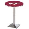 Holland Bar Stool Co. 36" Chrome Virginia Tech Pub Table, 36" dia. Top -Kitchen & Dining Furniture Sales Store Holland20Bar20Stool20Co L217CHVATech