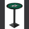 Holland Bar Stool Co. 36" Blk Wrinkle Dallas Stars Pub Table