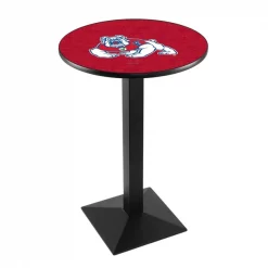 Holland Bar Stool Co. 36" Blk Wrinkle Fresno State Pub Table, 36" dia. Top