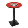 Holland Bar Stool Co. 36" Blk Wrinkle Georgia "Bulldog" Pub Table, 36" dia. Top -Kitchen & Dining Furniture Sales Store Holland20Bar20Stool20Co L217GA Dog