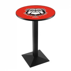 Holland Bar Stool Co. 36" Blk Wrinkle Georgia "Bulldog" Pub Table