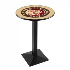 Holland Bar Stool Co. 36" Blk Wrinkle Indian Motorcycle Pub Table, 36" dia. Top