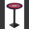 Holland Bar Stool Co. 42" Blk Wrinkle Montreal Canadiens Pub Table, 36" dia. Top -Kitchen & Dining Furniture Sales Store Holland20Bar20Stool20Co L217MonCan