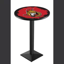 Holland Bar Stool Co. 36" Blk Wrinkle Ottawa Senators Pub Table