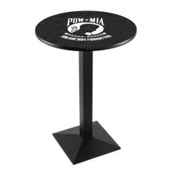 Holland Bar Stool Co. 36" Blk Wrinkle POW/MIA Pub Table, 36" dia. Top