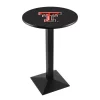 Holland Bar Stool Co. 36" Blk Wrinkle Texas Tech Pub Table, 36" dia. Top -Kitchen & Dining Furniture Sales Store Holland20Bar20Stool20Co L217TXTech 1