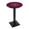 Holland Bar Stool Co. 42" Blk Wrinkle Texas A&M Pub Table, 36" dia. Top -Kitchen & Dining Furniture Sales Store Holland20Bar20Stool20Co L217TexA M