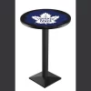 Holland Bar Stool Co. 42" Blk Wrinkle Toronto Maple Leafs Pub Table, 36" dia. Top -Kitchen & Dining Furniture Sales Store Holland20Bar20Stool20Co L217TorMpl