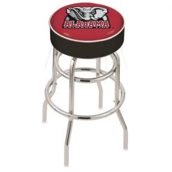Holland Bar Stool Co. 30" 4" Alabama Cushion Seat, Double-Ring Chrome Swivel Bar Stool