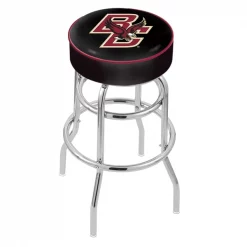 Holland Bar Stool Co. 30" Boston College Cushion Seat, 2-Ring Chrome Swivel Bar Stool